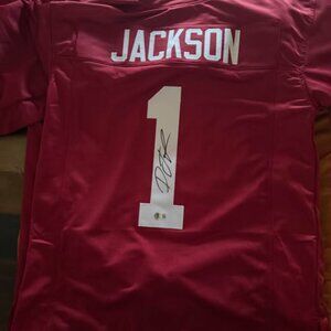 Domani Jackson signed Alabama jersey. Certified authentic
